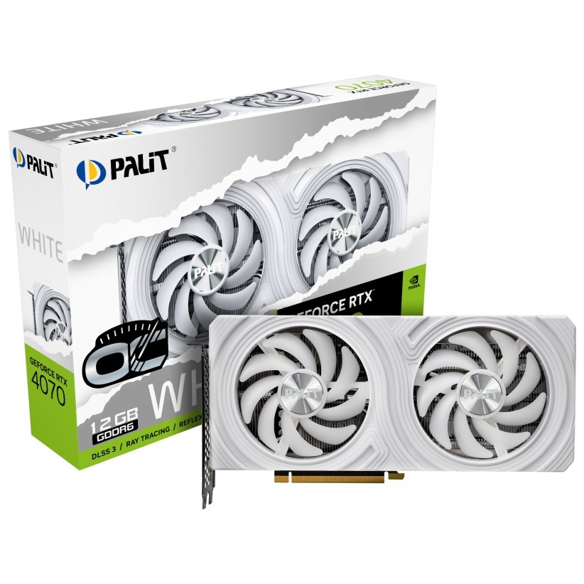 Tarjeta Video Palit RTX 4070 Dual 12GB blanca — Tecnico.uy Tarjeta Video Palit RTX 4070 Dual 12GB blanca — Tecnico.uy